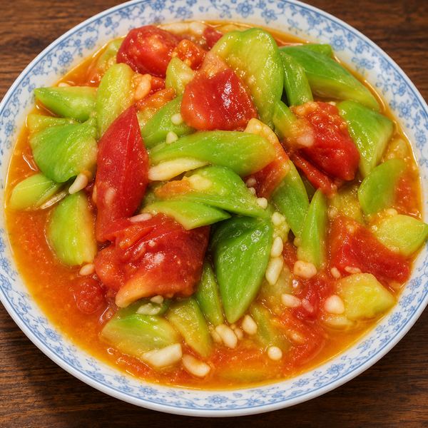 Stir-Fried Tomato with Luffa