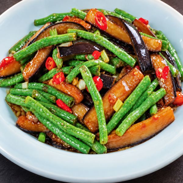 Eggplant with String Beans