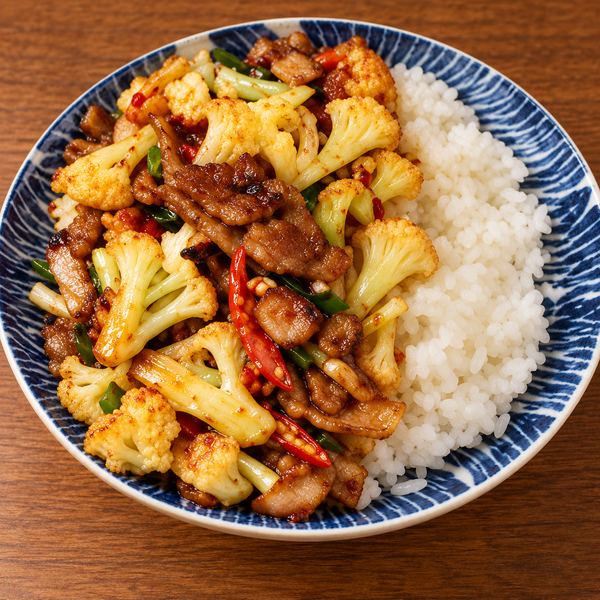 Stir-Fry Cauliflower with Pork