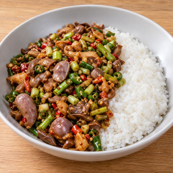 Stir-Fry Spicy and Sour Chicken Offal