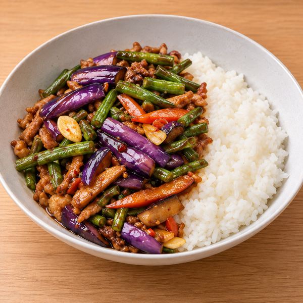 Eggplant and Long Beans